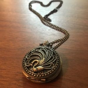 Modcloth Peacock Pocket Watch